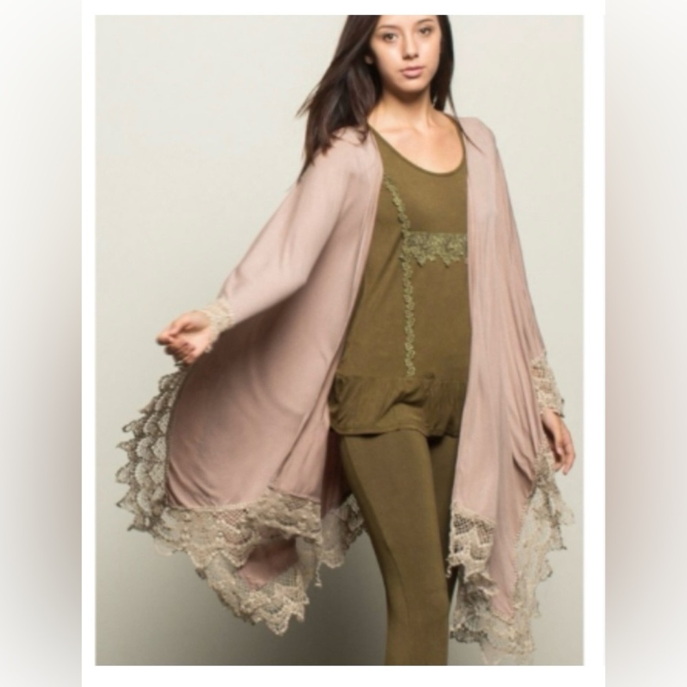 Women’s POL Beige Washed Jersey Shawls NEW - Picture 2 of 6